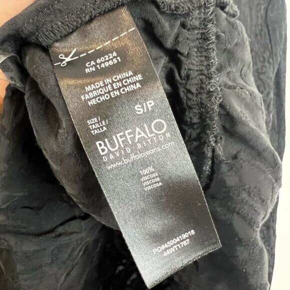 Buffalo David Bitton Womens S Black Animal V Neck Long Sleeve Blouse Top Blouse - Picture 7 of 15